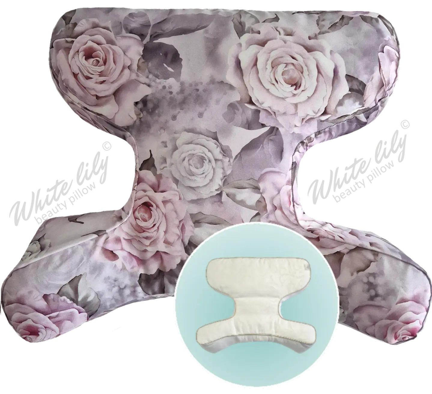 Б'юті подушка мерсеризований сатин "Бузкові Троянди" 